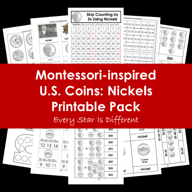 Montessori-inspired U.S. Coins: Nickels Printable Pack