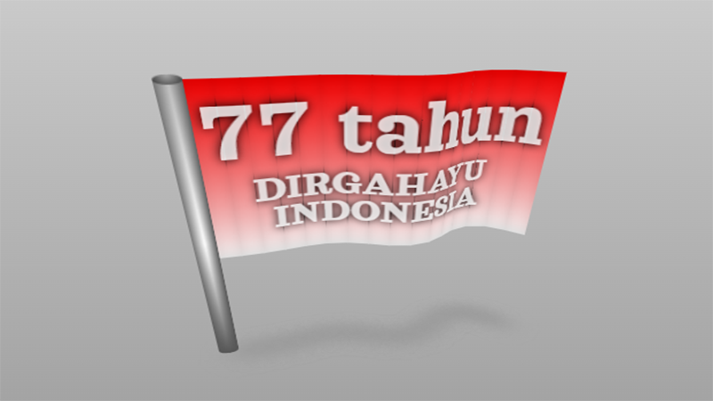 CSS Animasi Bendera Kemerdekaan Indonesia 77 Tahun
