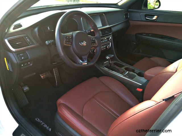 Spacious interior of 2016 Kia Optima SX Turbo