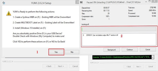 lankah- langkah pembuatan bootable windows dengan yumi