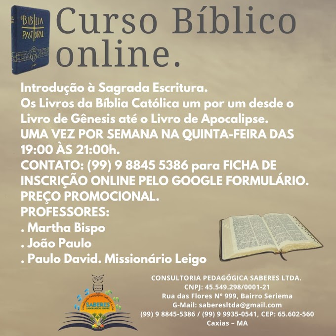 CURSO BÍBLICO ONLINE 2024.