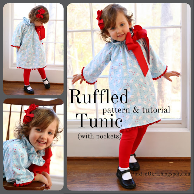 http://pickledokra.blogspot.com/2013/12/ruffled-tunic-free-pattern-and-tutorial.html