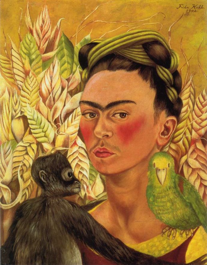 frida kahlo paintings. and Parrot) by Frida Kahlo