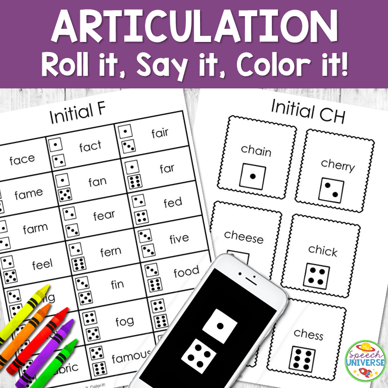 Articulation Roll it, Say it, Color it