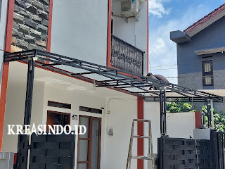 Kanopi Besi Atap Alderon terpasang di Gang H Sibih Lenteng Agung Jakarta