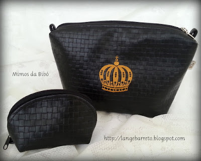  Necessaire bordado coroa para lembrancinhas