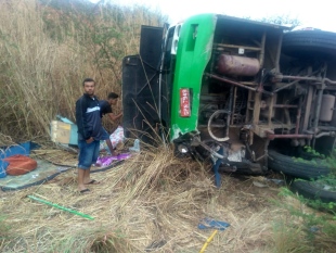Acidente com ônibus de romeiros em Caririaçu deixa pelo menos dois mortos