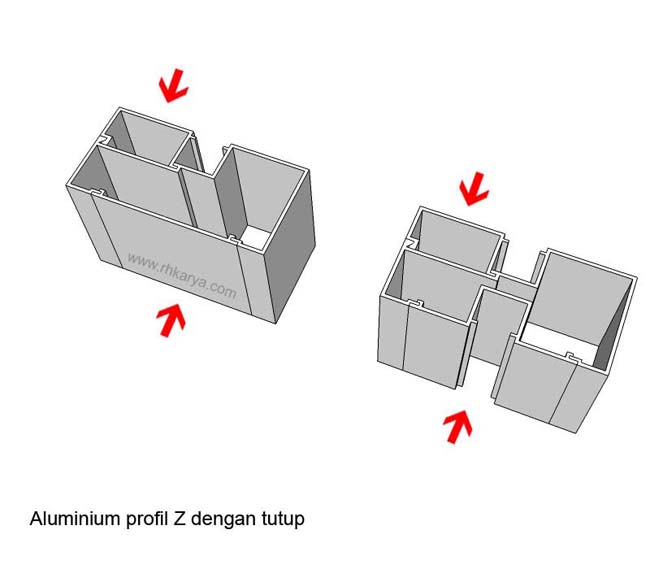 Macam macam Profil Kusen Aluminium  Alumunium untuk Pintu  