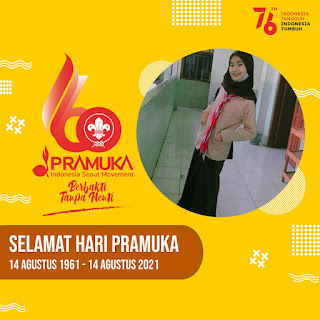 Background Twibbon Hari Pramuka Ke 60 14 Agustus 2021