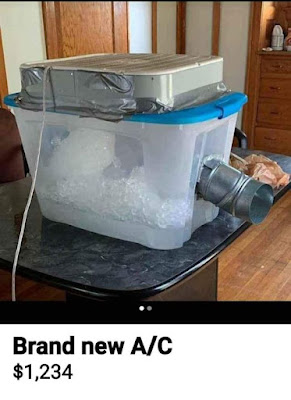 How to make an Air Conditioner using a Block of Ice and a Box Fan - meme