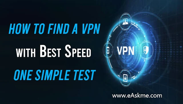 How To Find A VPN with Best Speed With One Simple Test: eAskme