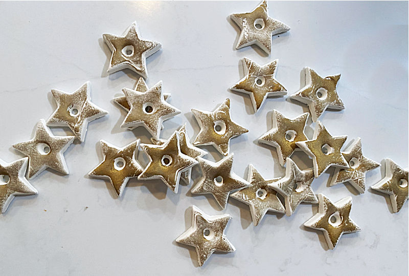 gold stars with holes