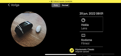 Screenshot Hipstamatic-instellingen Hekla + Kodama
