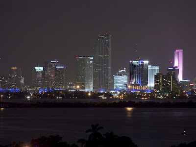 wallpaper beach night. Miami Beach - Night Cityscape