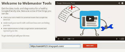 Cara mendaftarkan web blog di webmaster tool