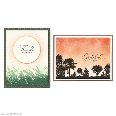 cards created with Botanical Shadows—June Stamp of the Month