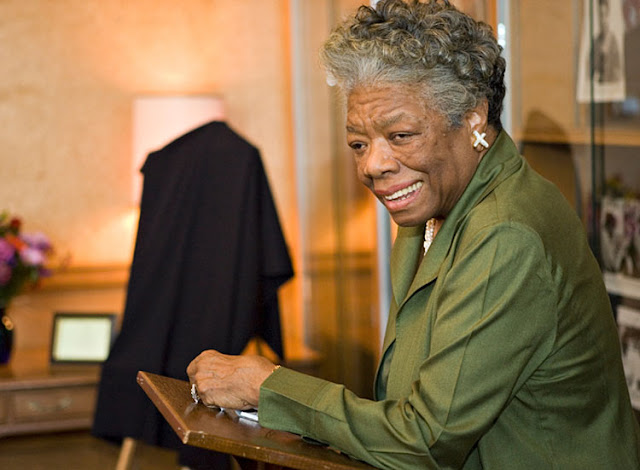 Maya Angelou in her 80s (presumed). Credit: Unknown. Source: Wake Forest University, 2014.