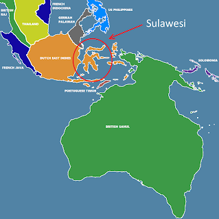 sahul, sundaland, and sulawesi map