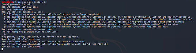 Kali Linux - Installazione bc
