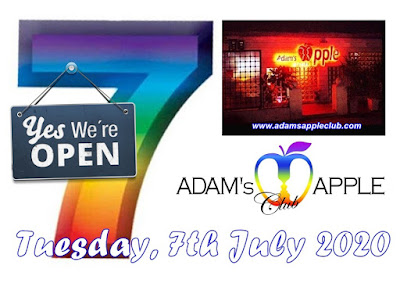 Come in we're OPEN Tuesday 7th July 2020 Adams Apple Gay Club Chiang Mai Host Bar and Gay Bar