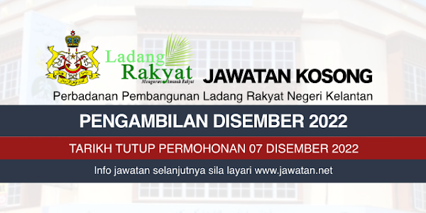 Jawatan Kosong PPLRNK Disember 2022