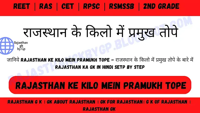 Rajasthan ke kilo mein pramukh tope