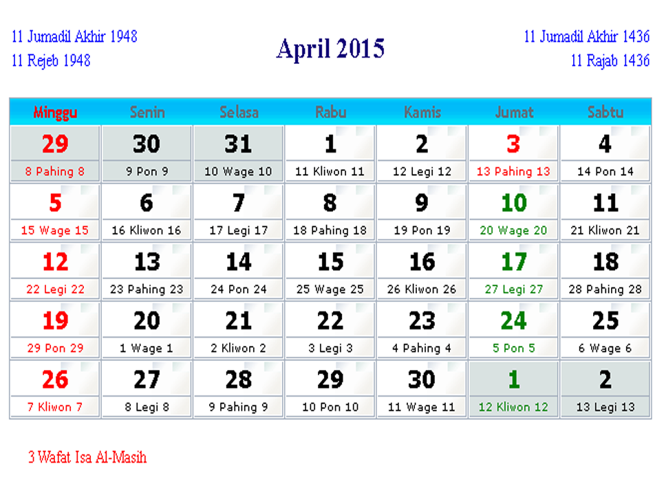 Kalender Indonesia April  2021 Kalender Indonesia 2021