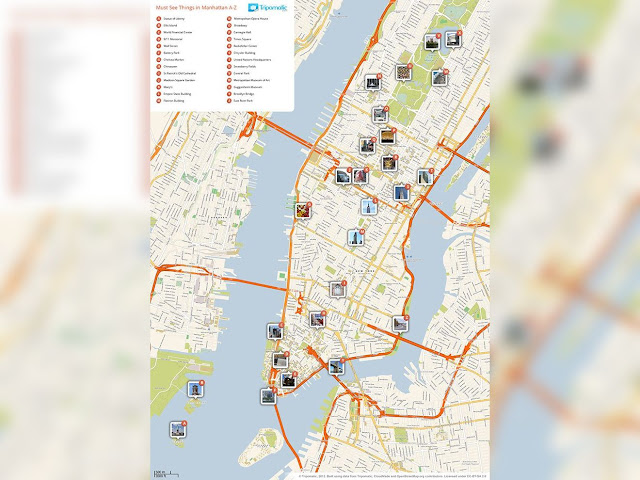 Tourist Map Of New York City