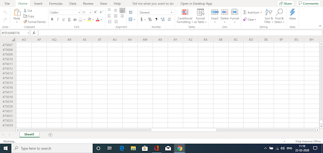 Ms-Excel 2019 - Online on one drive