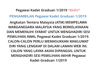 Addy Azizul Jeffry Pengambilan Pegawai Kadet Graduan 1 2019