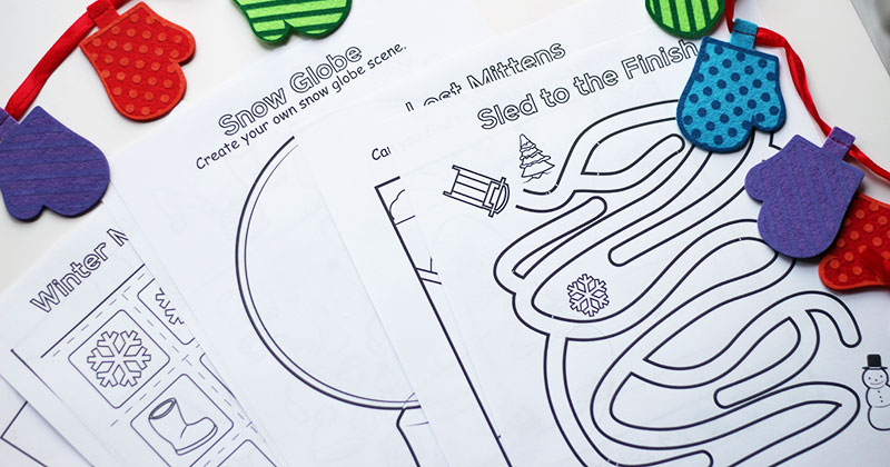 10 free printable winter coloring  activity pages  sunny