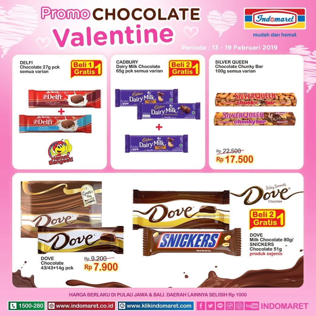 #Indomaret - #Promo Special Chocolate Valentine Beli 2 Gratis 1 (s.d 15 Feb 2019)