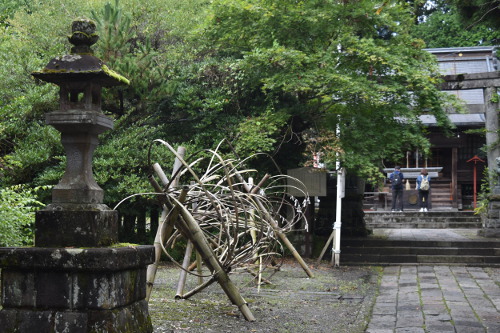 今市 瀧尾神社 創作華道家川村晃仙氏作