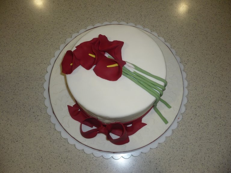 Labels hantaran kek red lily cake wedding cake