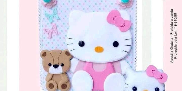 Molde flâmula Hello Kitty imprimir grátis 