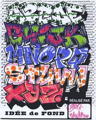 Graffiti Alphabet Styles. Alphabet Graffiti Style in The