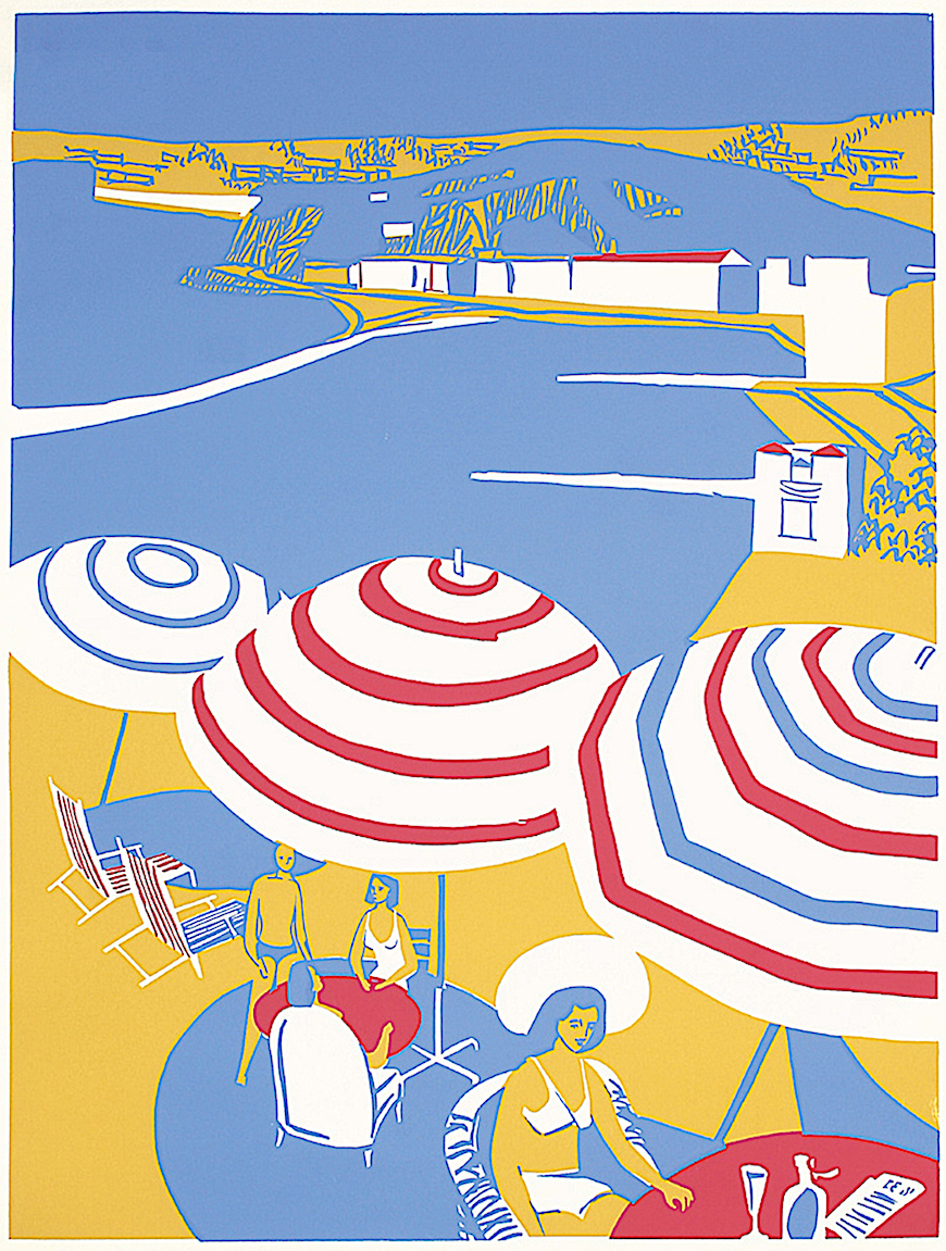 a Henri Ott 1950s travel poster illustration