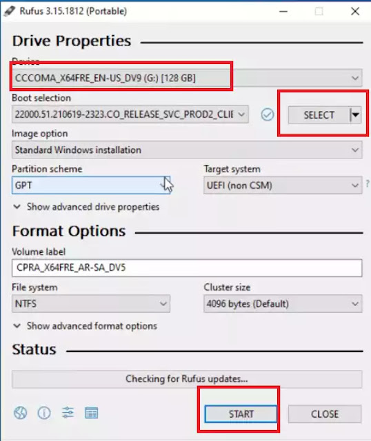 حرق ويندوز 11 على فلاشة usb