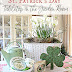 St. Patrick's Day Farm Table Vignette