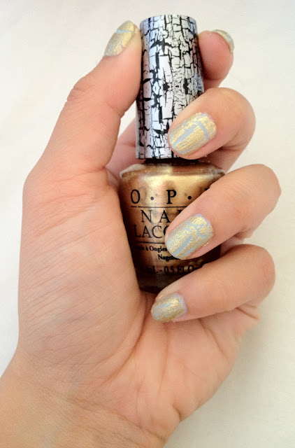 barry m, opi, o.p.i., opi gold shatter, barry m blue moon, blue moon, gold shatter, barry m nail polish, opi nail polish, crackle nail polish, crackle effects, shatter effect