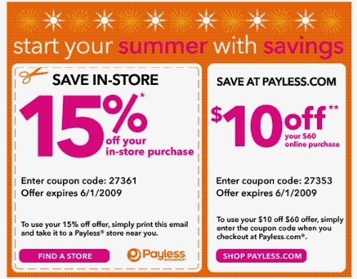 Payless Shoes Coupons November 2013