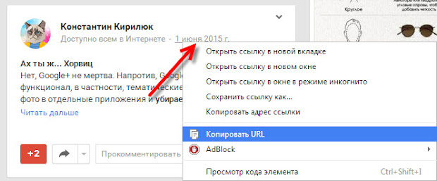 Копировать URL