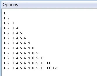Numbered Pyramid in Java Programming Language -GadTool Numbered Pyramid