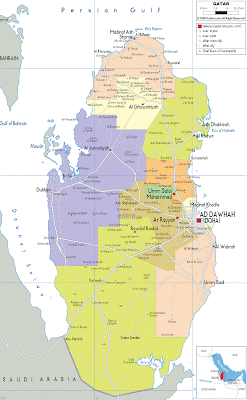 Carte du Qatar Departement