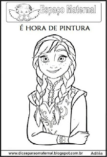 Desenho da Frozen para colorir maternal