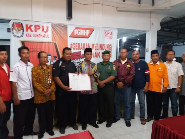 DANRAMIL 10 MOJOLABAN HADIRI LAUNCHING GERAKAN MELINDUNGI HAK PILIH  TAHUN 2019