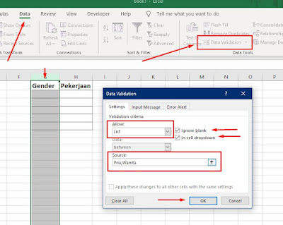 Dropdown List Excel