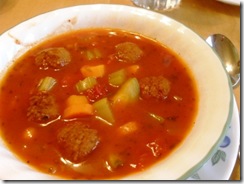 vegetable & meatball soup
