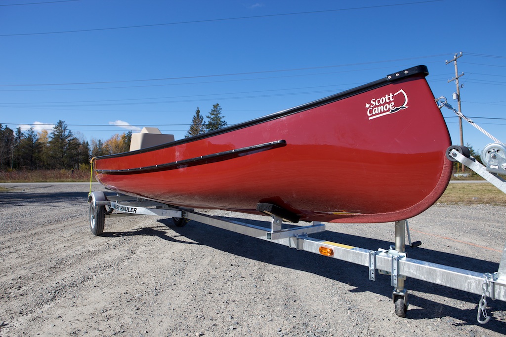  21 ft Hudson Bay Freighter Canoe with console, new at the factory