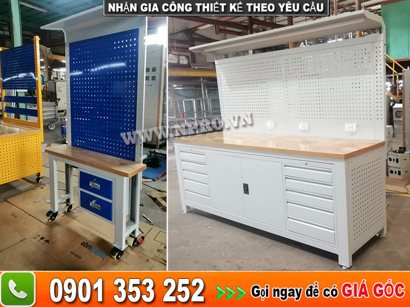 Bàn nguội cơ khí kết hợp tủ đồ nghề 5 ngăn và bảng treo  Ban-nguoi-gia-cong-co-khi-gia-xuong